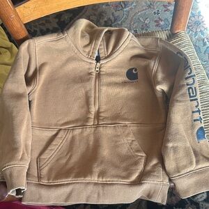 Carhartt toddler 3t Tan Half-Zip Sweatshirt